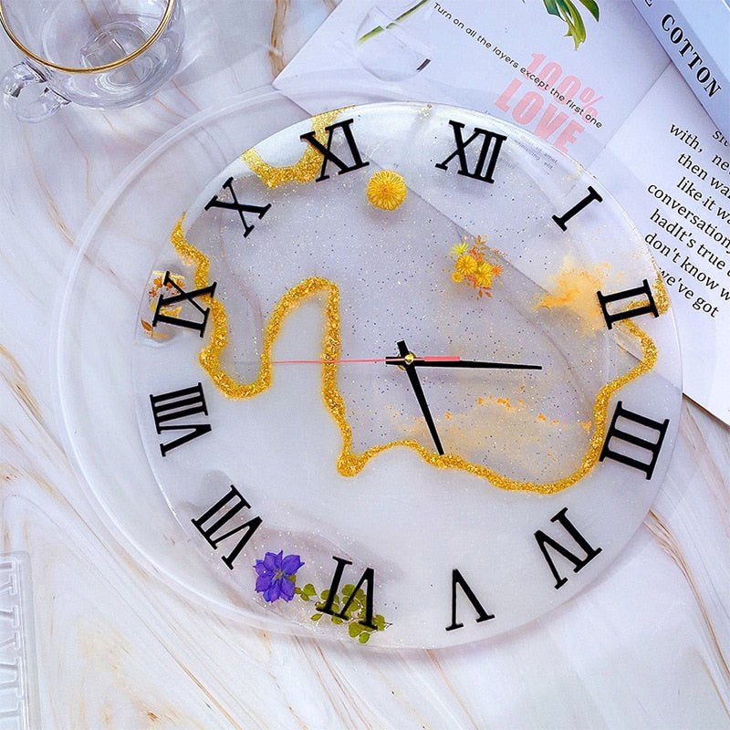 Epoxy Resin Round Clock Silicone Moulds