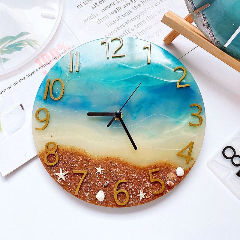 Epoxy Resin Round Clock Silicone Moulds