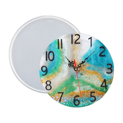 Epoxy Resin Round Clock Silicone Moulds