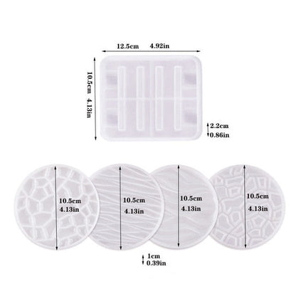 Epoxy Resin Round Coasters Storage Tray Silicone Moulds 