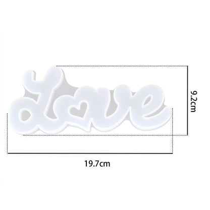 Epoxy Resin Silcone Mould Love 