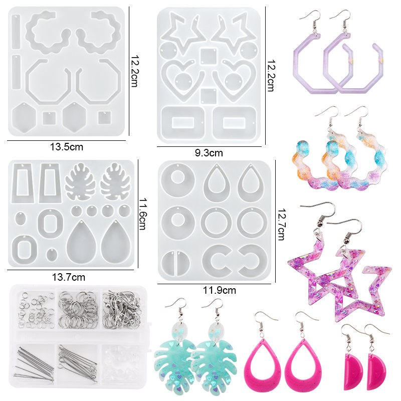 Epoxy Resin Silicone Earring Mould Kit Set 