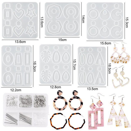 Epoxy Resin Silicone Earring Mould Kit - Set 3