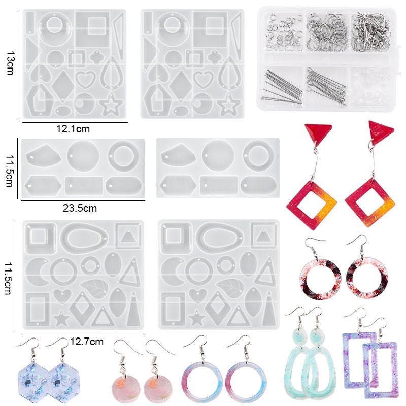 Epoxy Resin Silicone Earring Mould Kit Set 