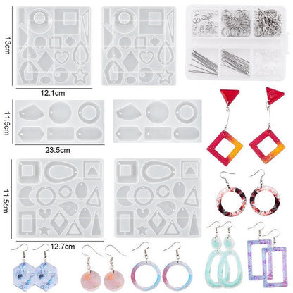 Epoxy Resin Silicone Earring Mould Kit Set 