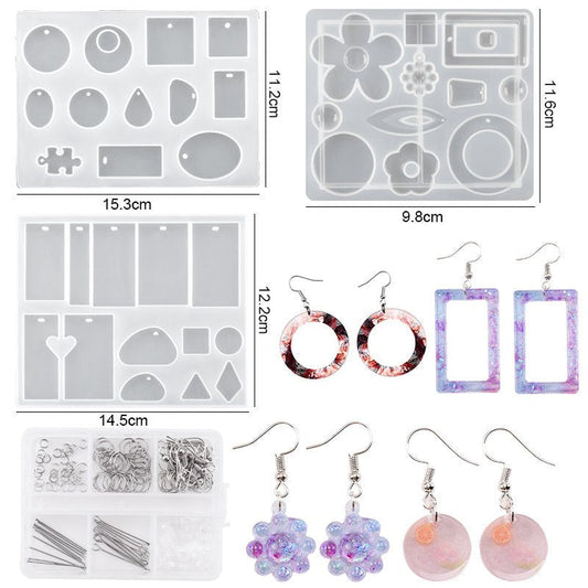 Epoxy Resin Silicone Earring Mould Kit Set 