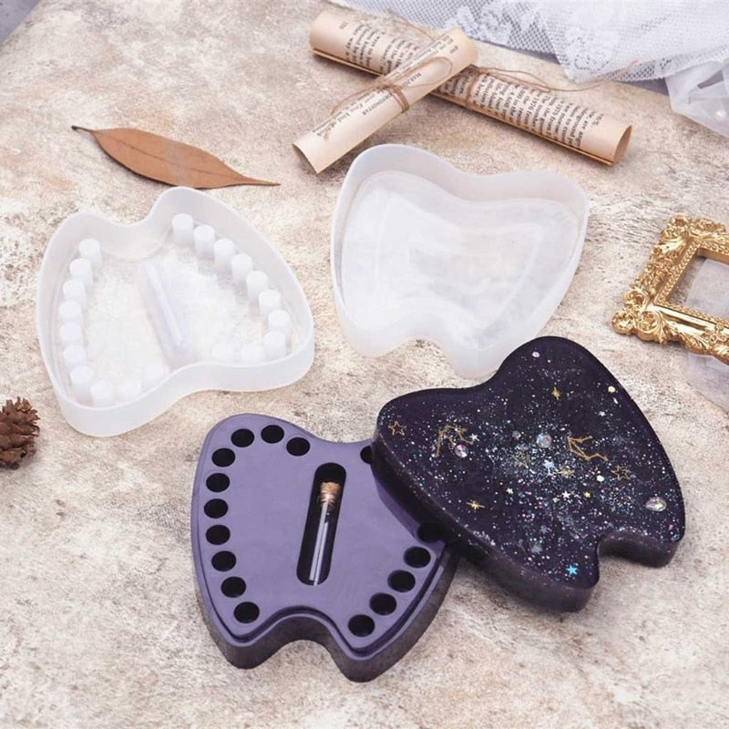 Epoxy Resin Silicone Mould Baby Teeth Memorial Storage Box Resin Mould