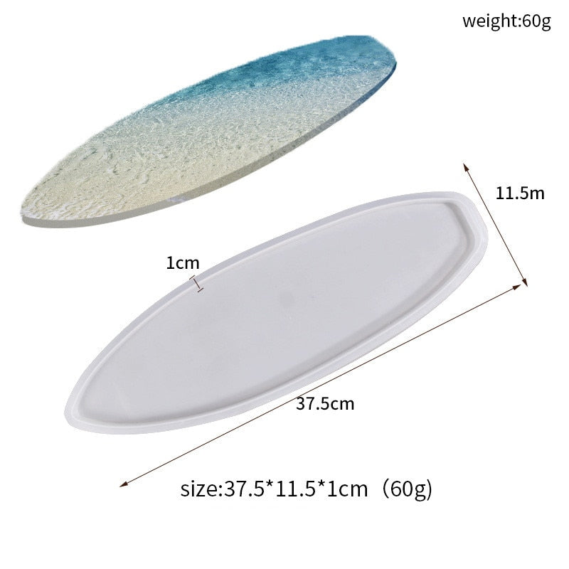 Epoxy Resin Surfboard Serving Tray Silicone Moulds Mould