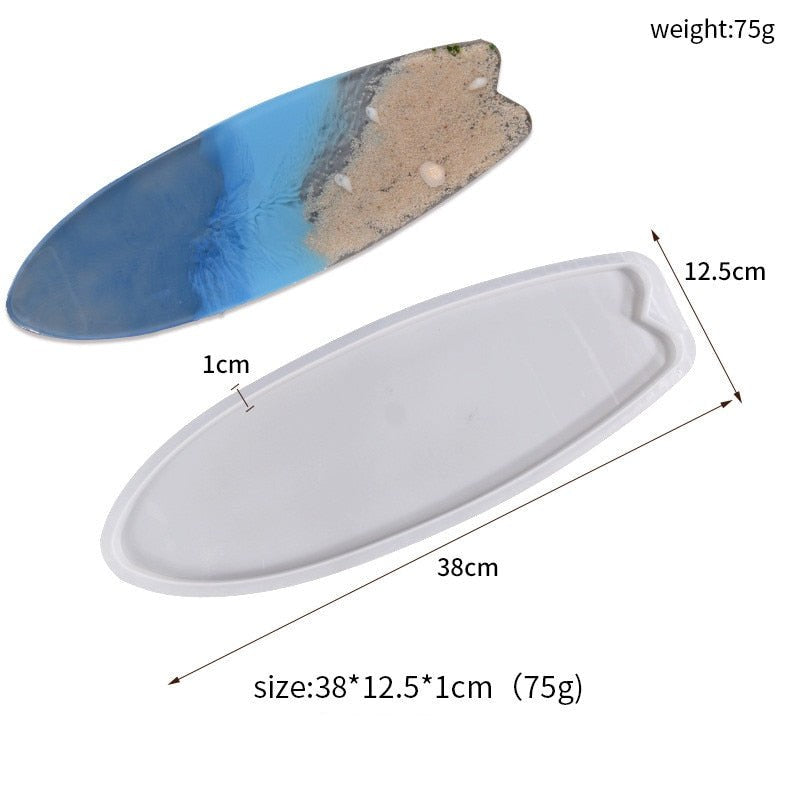 Epoxy Resin Surfboard Serving Tray Silicone Moulds Mould