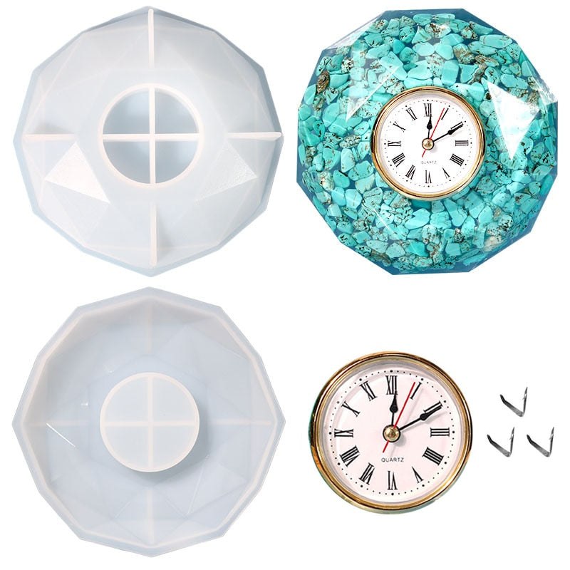 Epoxy Resin Wall Clock Silicone Mould Kit Resin Mould