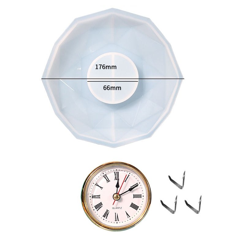 Epoxy Resin Wall Clock Silicone Mould Kit Resin Mould