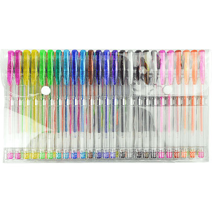 Glitter Gel Pens 100 pack with 2.5X More Ink - Craft, Kids & Adult Colouring Drawing Painting Kits