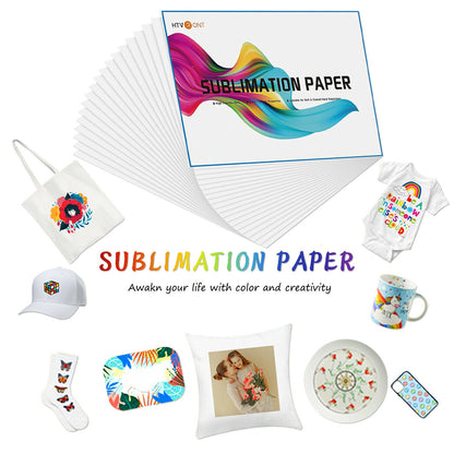 HTVRONT 150 Sheets A4 Sublimation Paper Heat Transfer Paper for Inkjet Printer