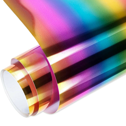 HTVRONT 30x150cm Rainbow Holographic Heat Transfer Vinyl 