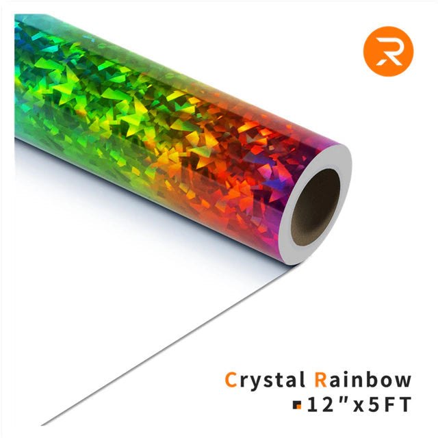 HTVRONT 30x150cm Rainbow Holographic Heat Transfer Vinyl