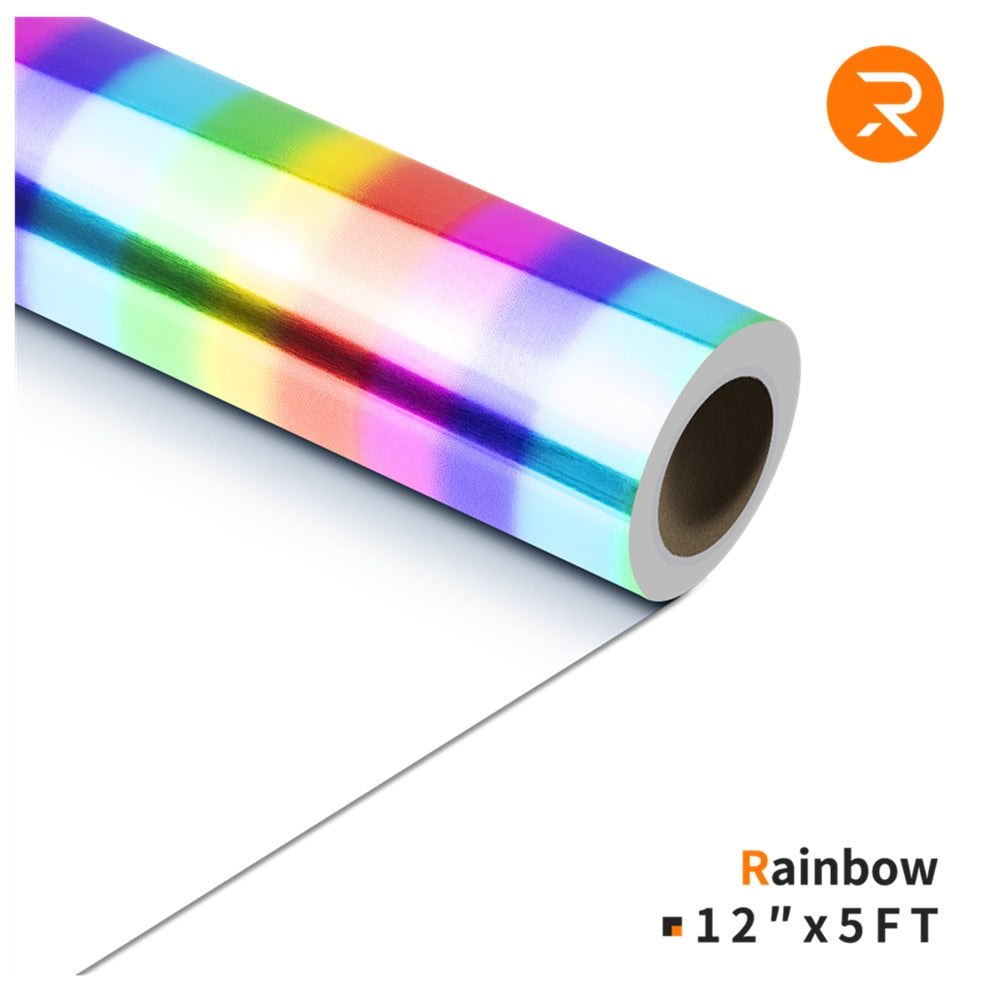 HTVRONT 30x150cm Rainbow Holographic Heat Transfer Vinyl 