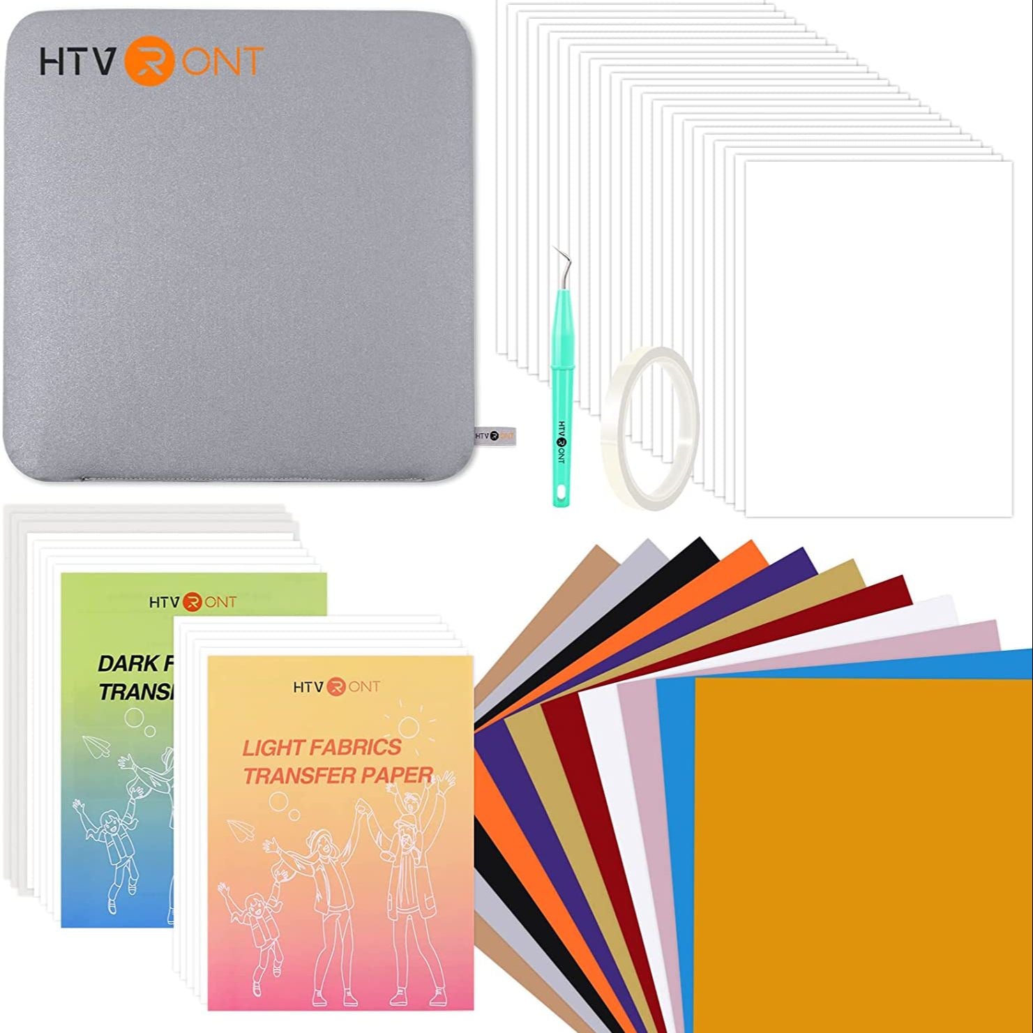 Heat Transfer Vinyl Bundle Sheets Cutting Accessory HTVRONT