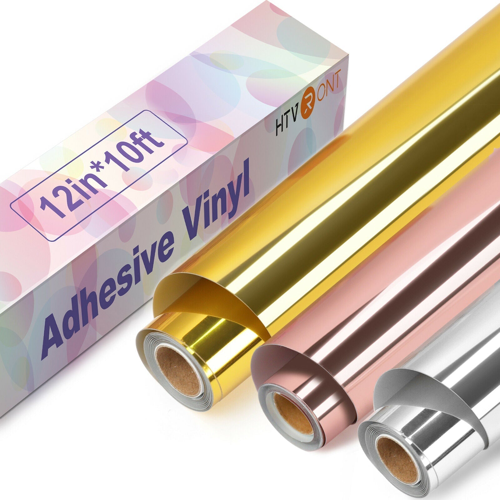 Metallic Foil Permanent Adhesive Vinyl Rolls 30x300cm 