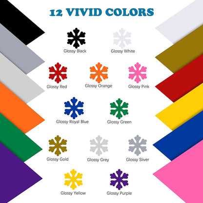 Multi Colours Permanent Adhesive Vinyl Starter Pack - 12 12" x 5FT 