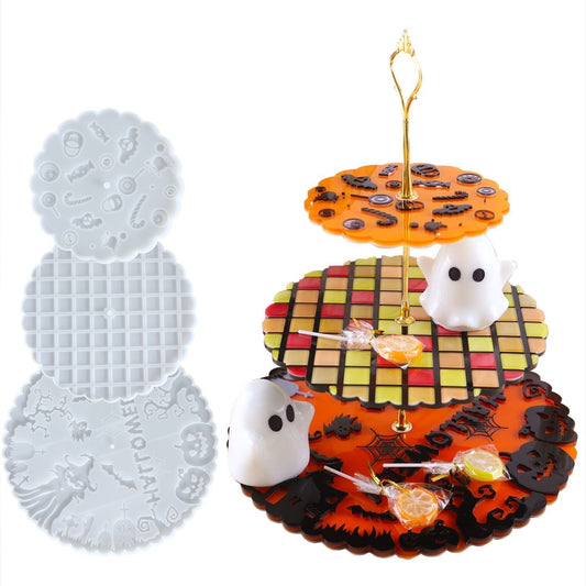 Halloween 3-Layer Candy Holder Silicone Mould Set Resin