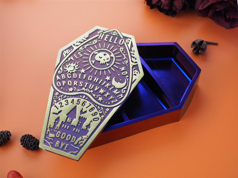 Halloween Coffin Trinket Box With Lid Silicone Moulds Resin Mould
