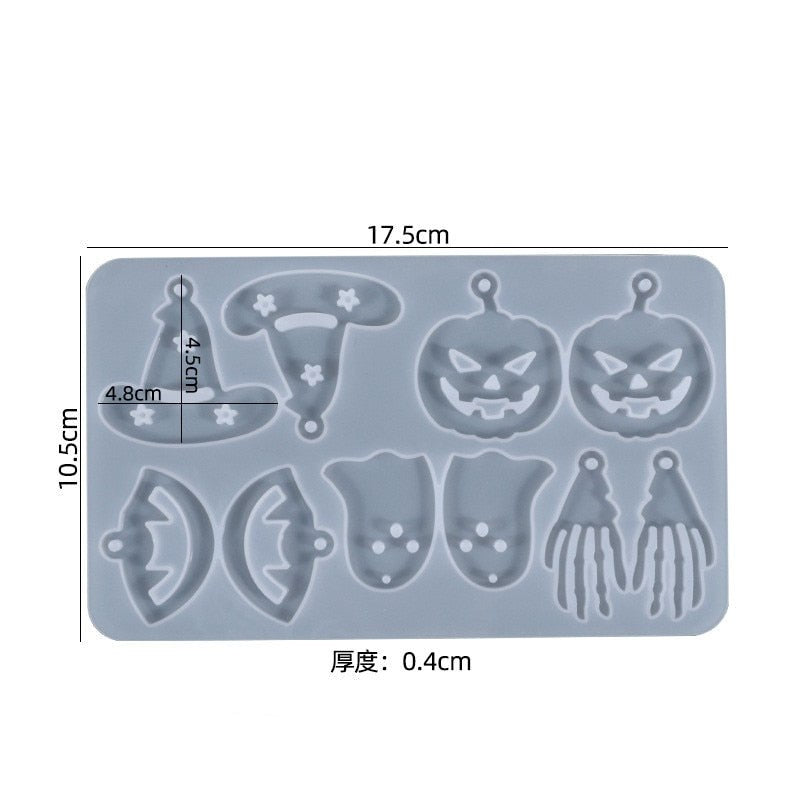 Halloween Earring Pendant Silicone Mould Resin