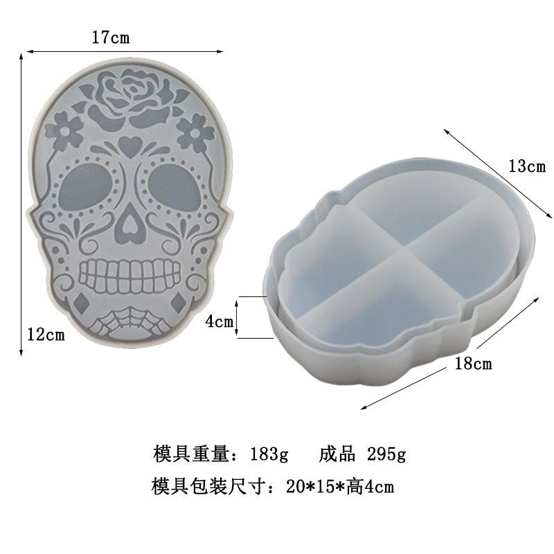 Halloween Skull Jewelry Box Resin Mould Moulds