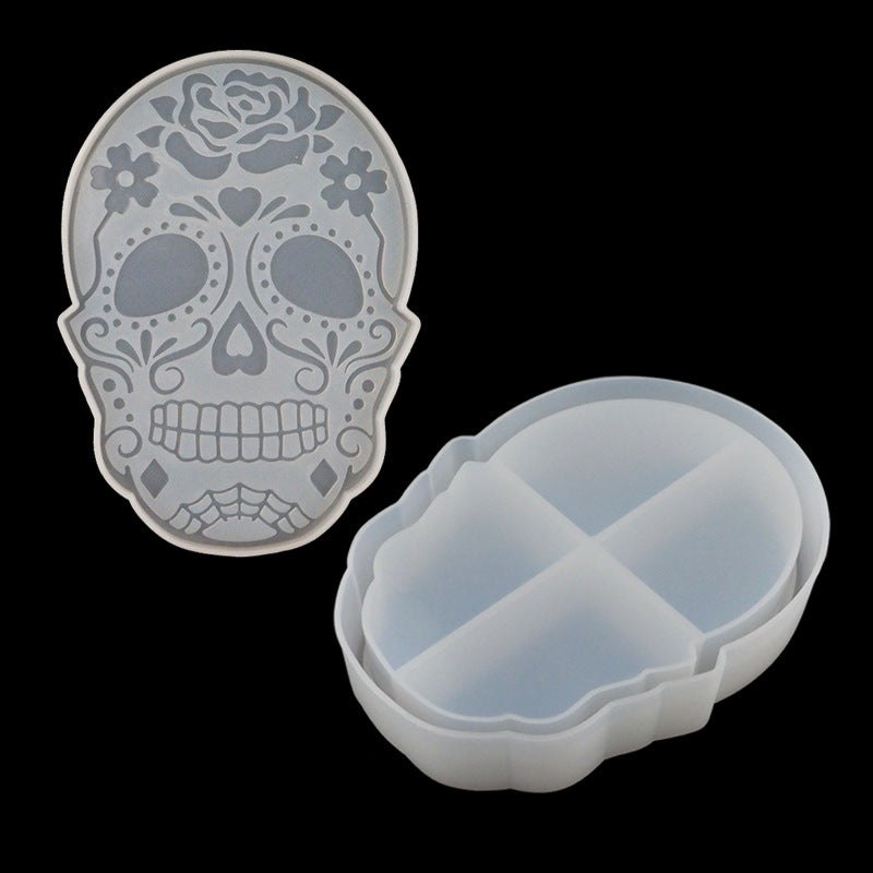 Halloween Skull Jewelry Box Resin Mould Moulds