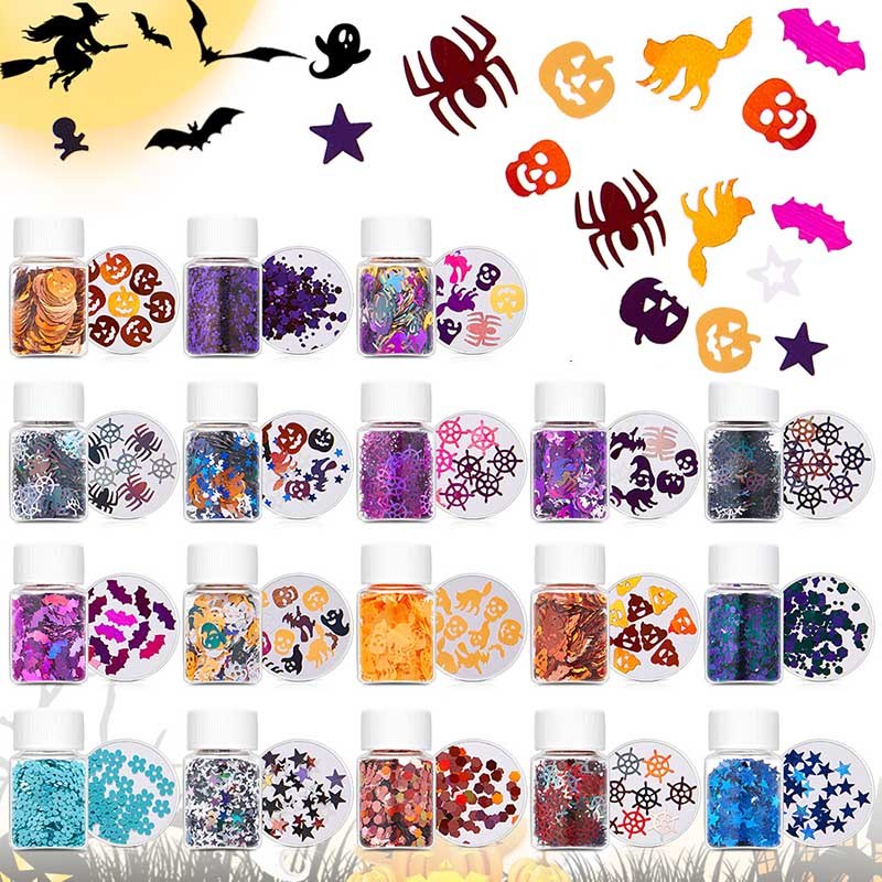 Halloween Themed Holographic Sequins Resin Mix Ins 