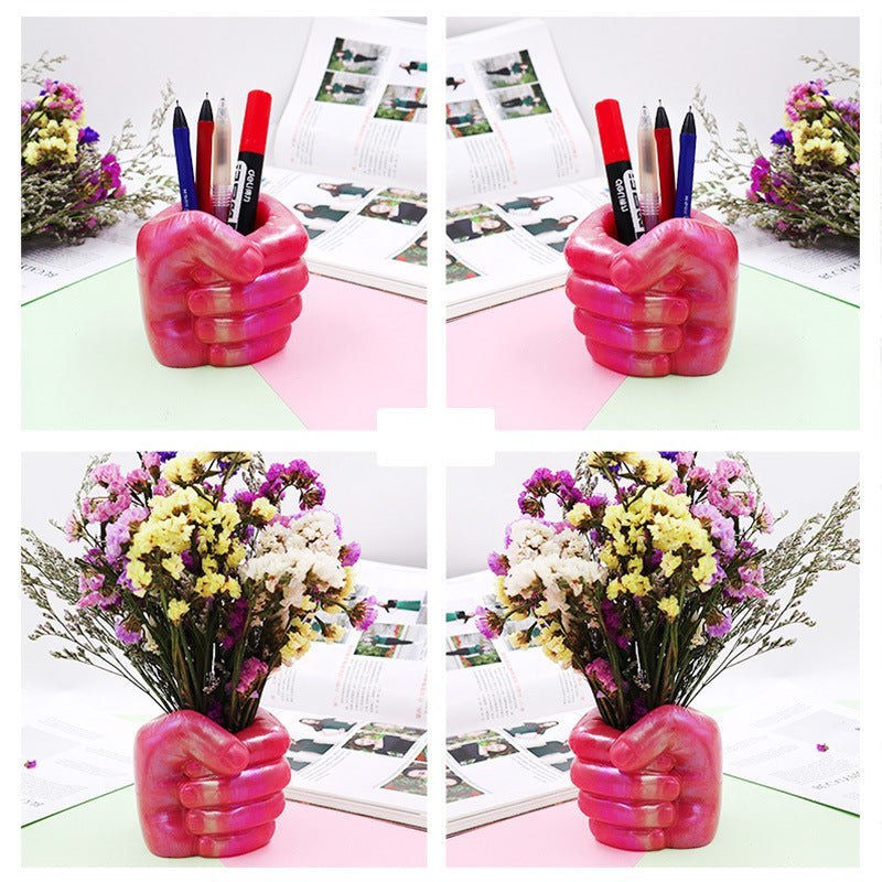 Hand Shaped Vase Pen Holder Silicone Mould Resin