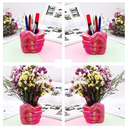 Hand Shaped Vase Pen Holder Silicone Mould Resin