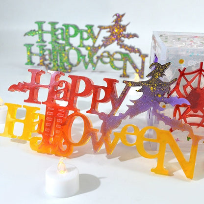 Happy Halloween Sign Silicone Mould Resin