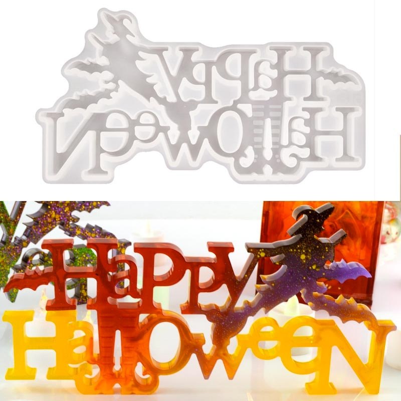 Happy Halloween Sign Silicone Mould Resin