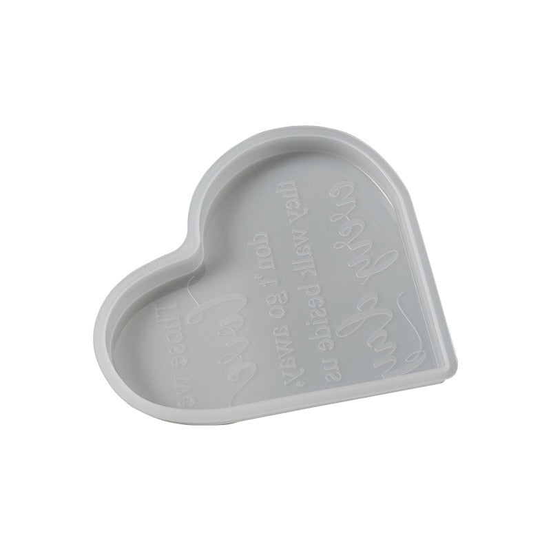 Heart Memorial Sign Resin Silicone Mould