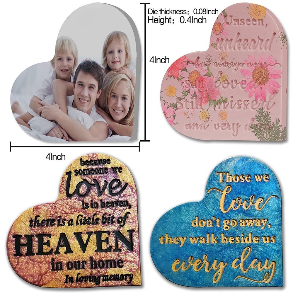 Heart Memorial Sign Resin Silicone Mould