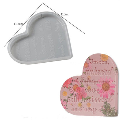 Heart Memorial Sign Resin Silicone Mould