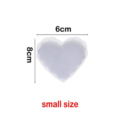 Heart Shape Coaster Silicone Resin Mould x 1pc Resin Moulds