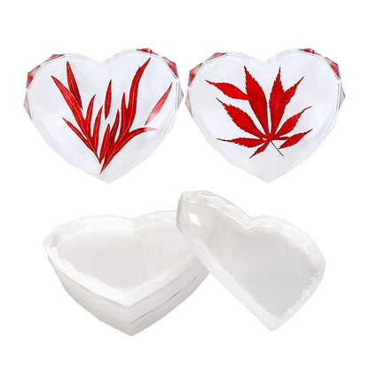 Heart Shape Coaster Silicone Resin Mould x 1pc Resin Moulds