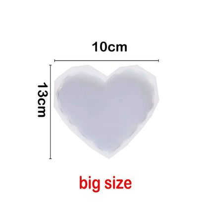 Heart Shape Coaster Silicone Resin Mould x 1pc Resin Moulds