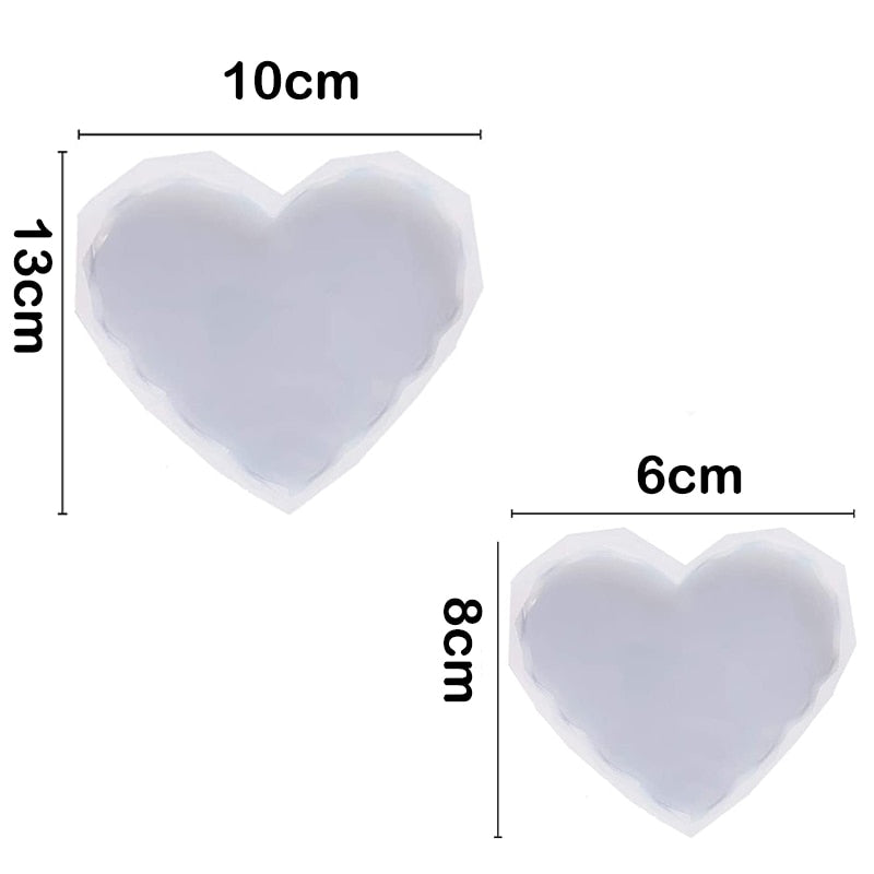 Heart Shape Coaster Silicone Resin Mould x 1pc Resin Moulds