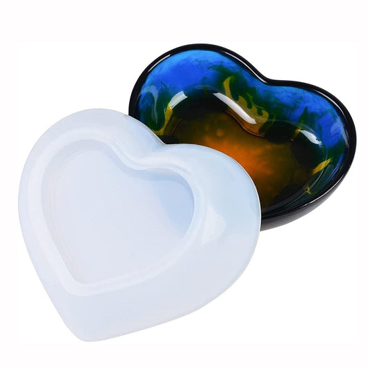 Heart Trinket Dish Resin Silicone Mould Resin Moulds