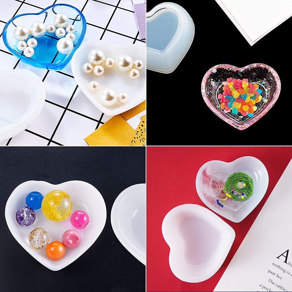 Heart Trinket Dish Resin Silicone Mould Resin Moulds