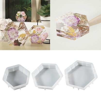 Hexagon Silicone Mould Set Resin Flower Preservation Resin