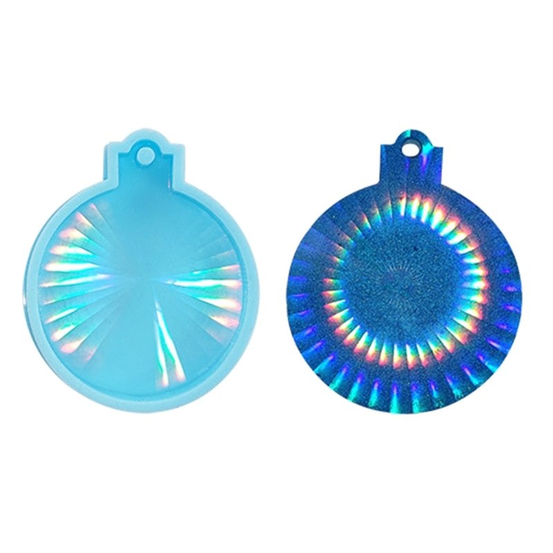 Holographic Christmas Tree Ornament Bauble Silicone Mould Resin Mould