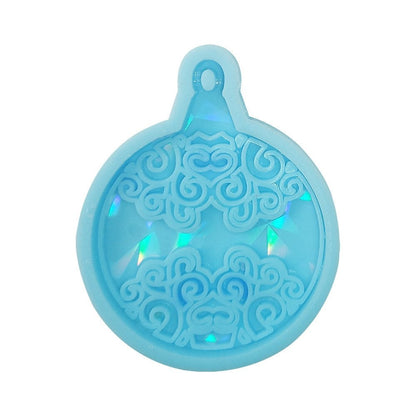 Holographic Christmas Tree Ornament Bauble Silicone Mould Resin Mould