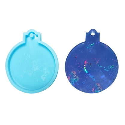 Holographic Christmas Tree Ornament Bauble Silicone Mould Resin Mould