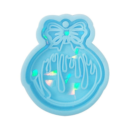 Holographic Christmas Tree Ornament Bauble Silicone Mould Resin Mould