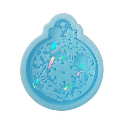 Holographic Christmas Tree Ornament Bauble Silicone Mould Resin Mould