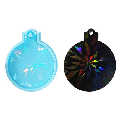 Holographic Christmas Tree Ornament Bauble Silicone Mould Resin Mould