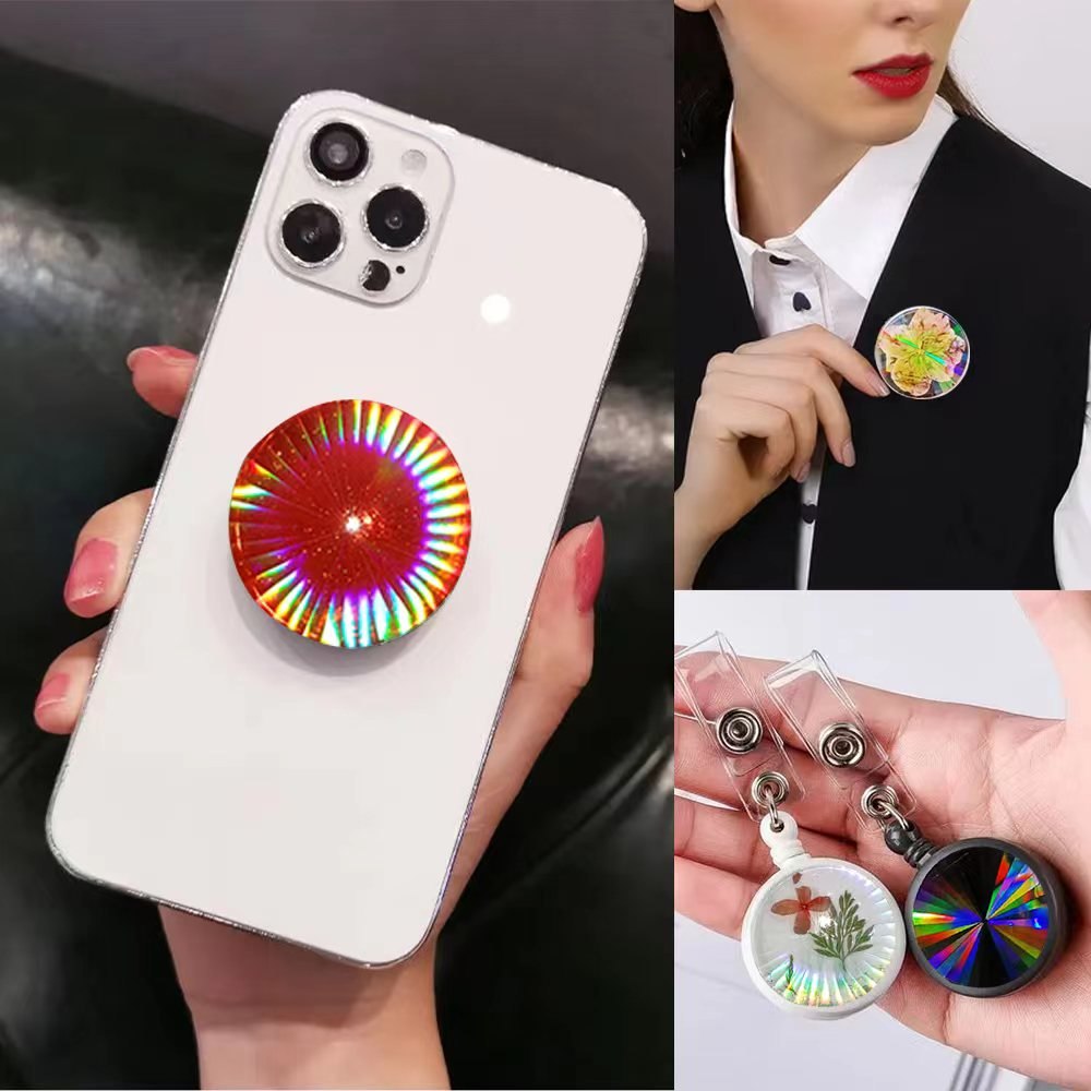 Holographic Phone Pop Socket Grip Silicone Mould Resin